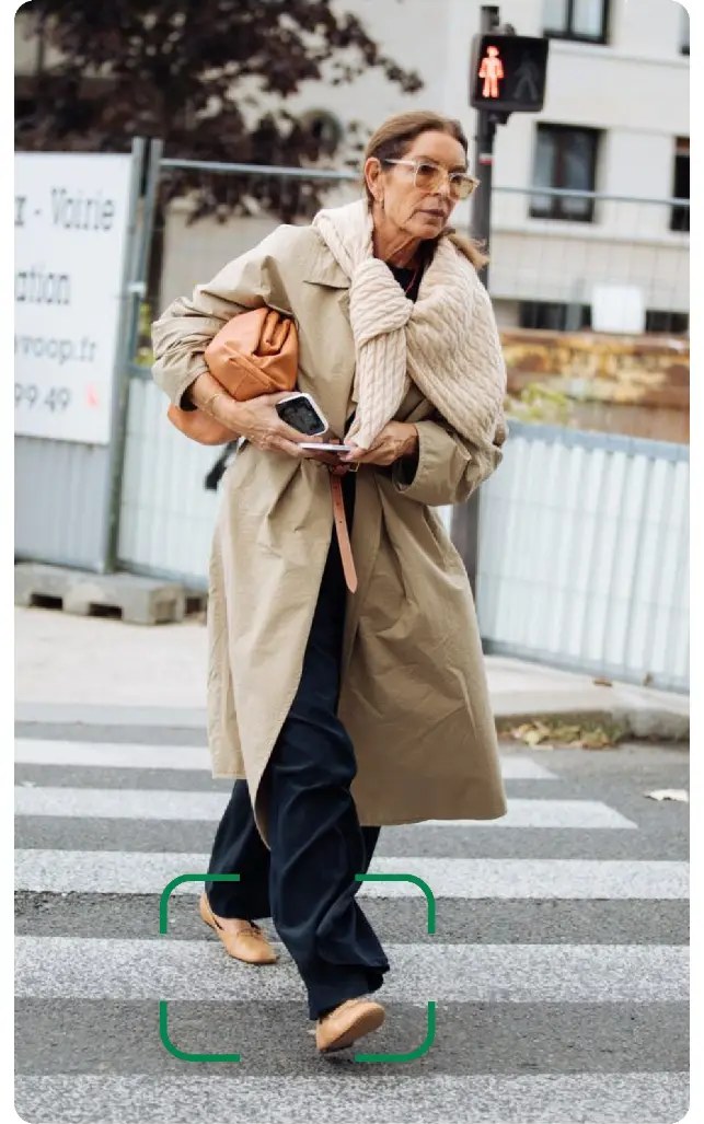 Visual search on a street-style look — Ballet flats