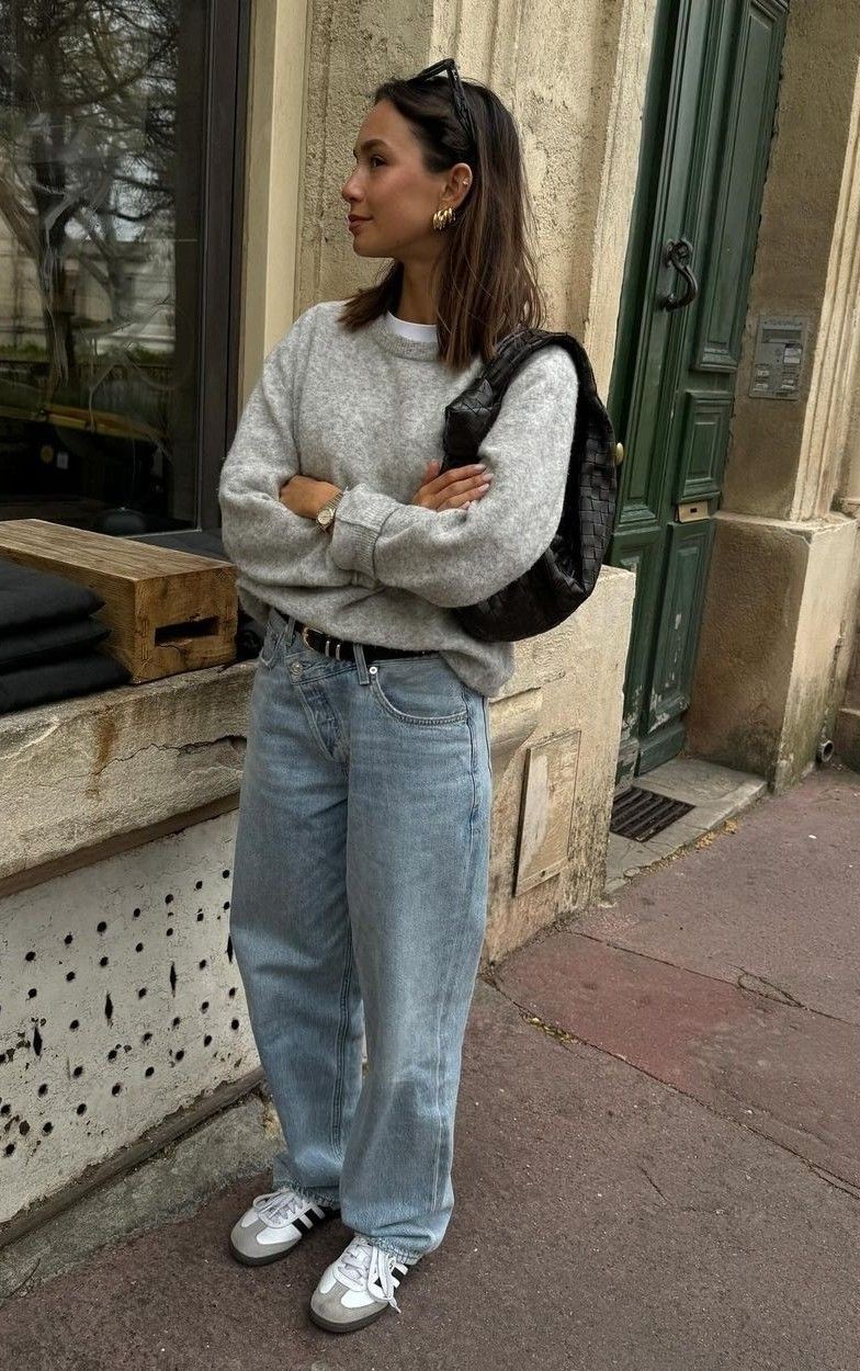 Sneakers on pavement